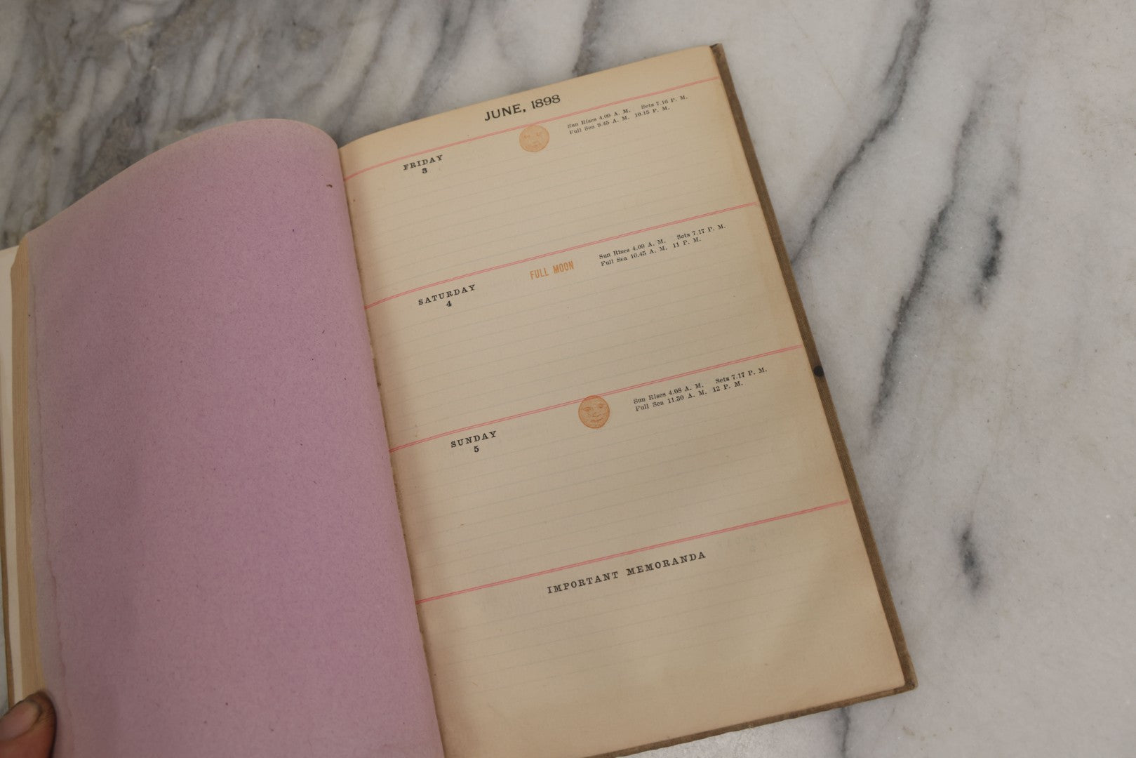 Lot 159 - "The Shuman Mercantile Diary, 1898" Antique Advertising Trade Book And Log Compliments Of A. Shuman & Company, Boston
