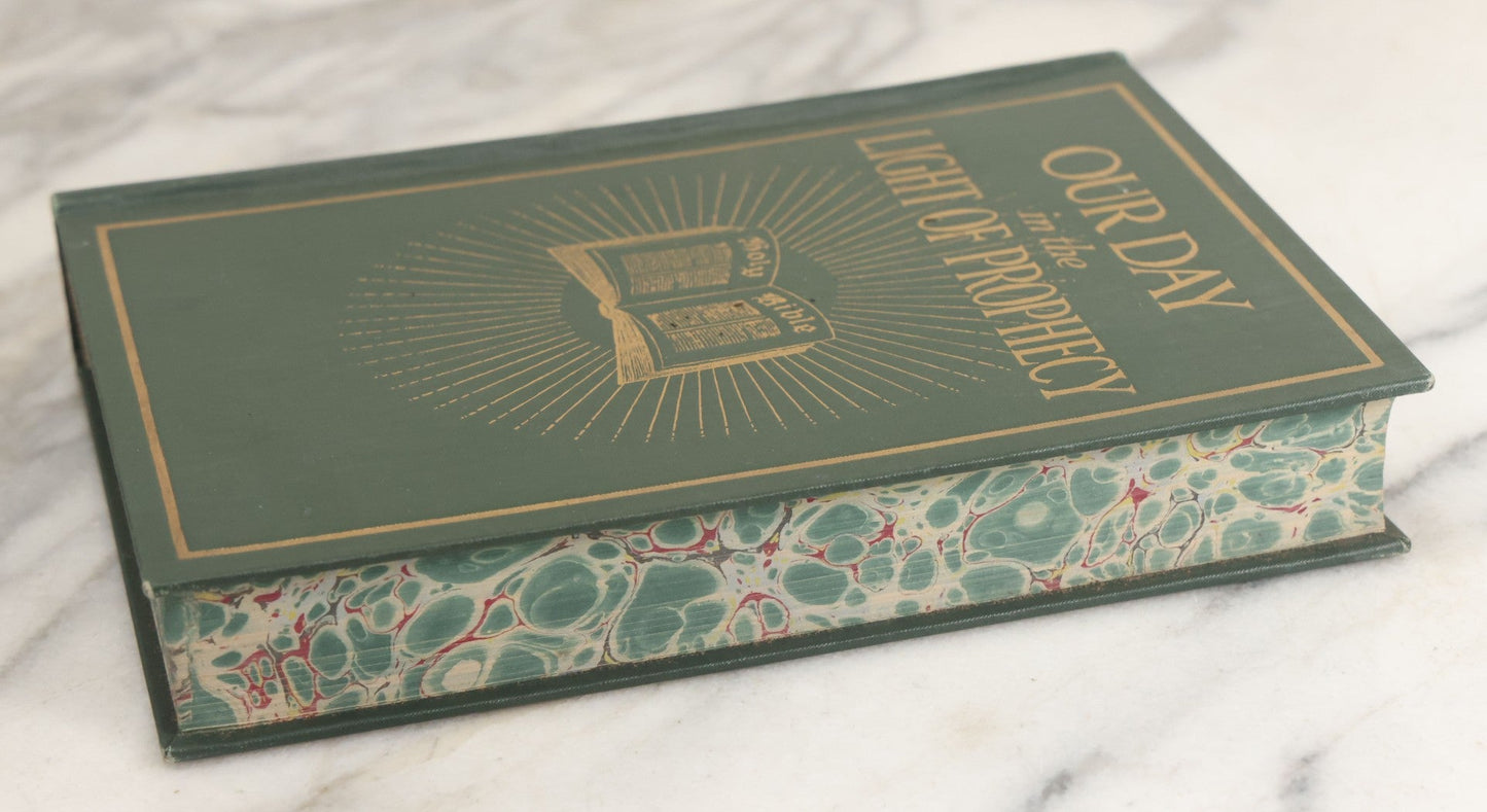 Lot 160 - "Our Day In The Light Of Prophecy" Antique Illustrated Religious Book By W.A. Spicer, Review And Herald Publishing Association, Washington D.C., 1918, Covering Many Aspects Of The Book Of Revelation, Evil, And The End Times