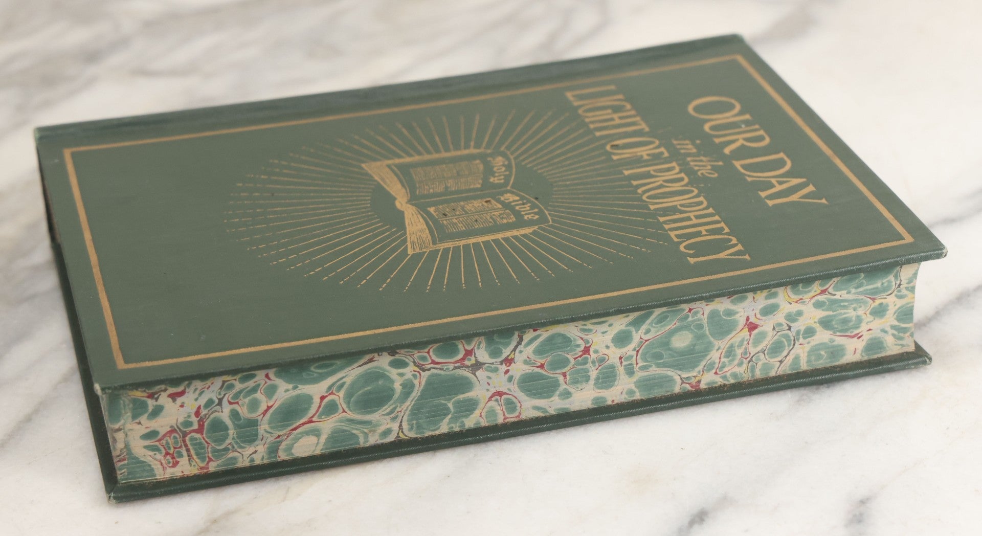 Lot 160 - "Our Day In The Light Of Prophecy" Antique Illustrated Religious Book By W.A. Spicer, Review And Herald Publishing Association, Washington D.C., 1918, Covering Many Aspects Of The Book Of Revelation, Evil, And The End Times
