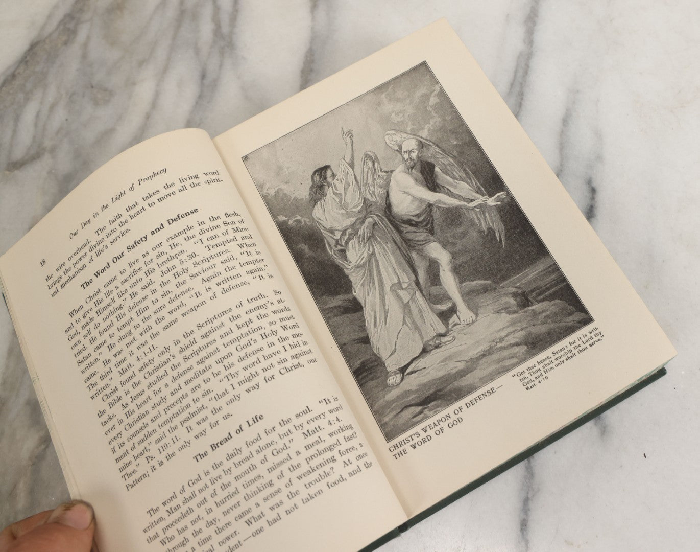 Lot 160 - "Our Day In The Light Of Prophecy" Antique Illustrated Religious Book By W.A. Spicer, Review And Herald Publishing Association, Washington D.C., 1918, Covering Many Aspects Of The Book Of Revelation, Evil, And The End Times
