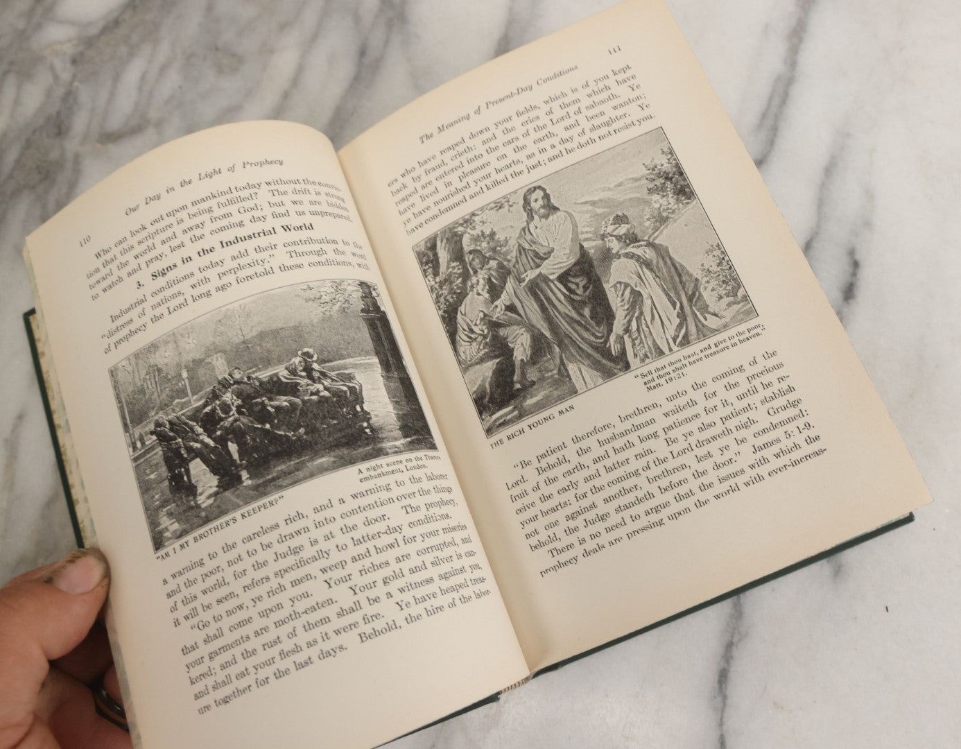 Lot 160 - "Our Day In The Light Of Prophecy" Antique Illustrated Religious Book By W.A. Spicer, Review And Herald Publishing Association, Washington D.C., 1918, Covering Many Aspects Of The Book Of Revelation, Evil, And The End Times
