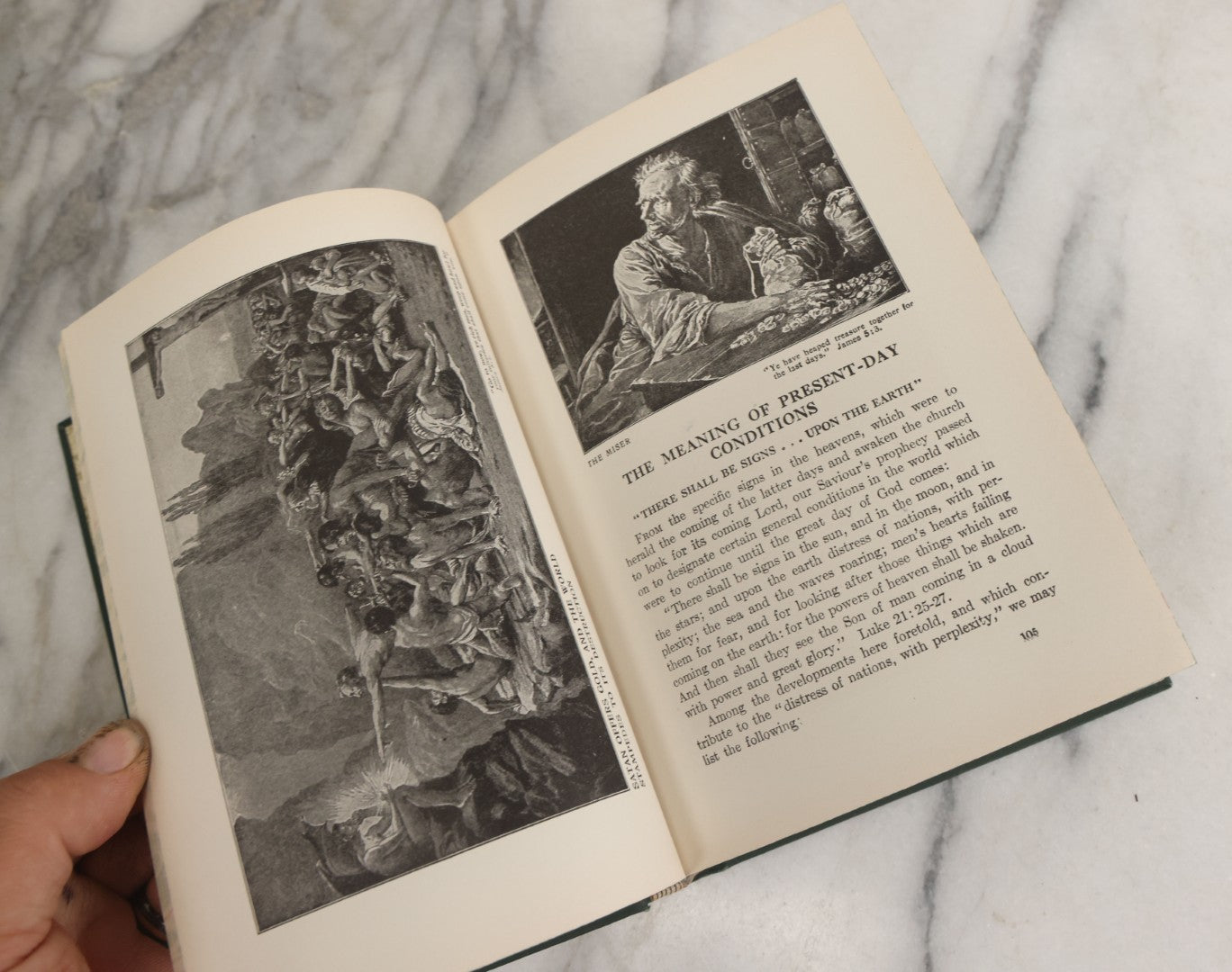 Lot 160 - "Our Day In The Light Of Prophecy" Antique Illustrated Religious Book By W.A. Spicer, Review And Herald Publishing Association, Washington D.C., 1918, Covering Many Aspects Of The Book Of Revelation, Evil, And The End Times