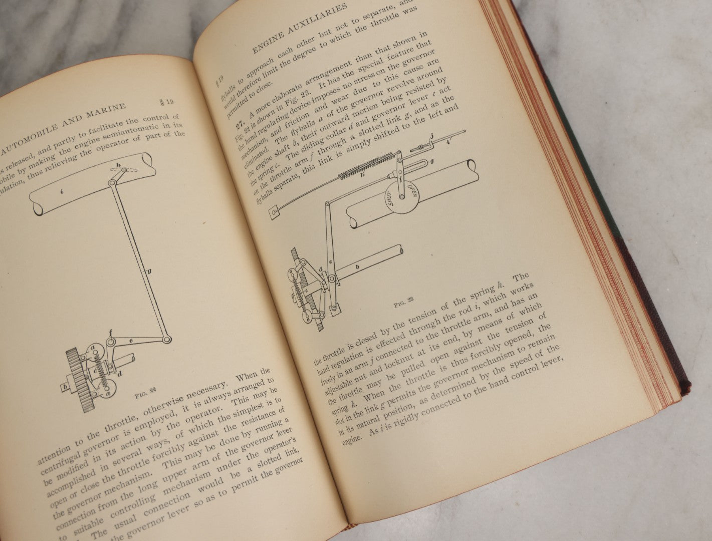 Lot 161 - "International Library Of Technology: Carburetors, Electric Ignition Devices, Automobile And Marine Engine Auxiliaries, [Etc.]" Antique Book With Technical Illustrations And More, Copyright 1907 By International Textbook Company, Scranton