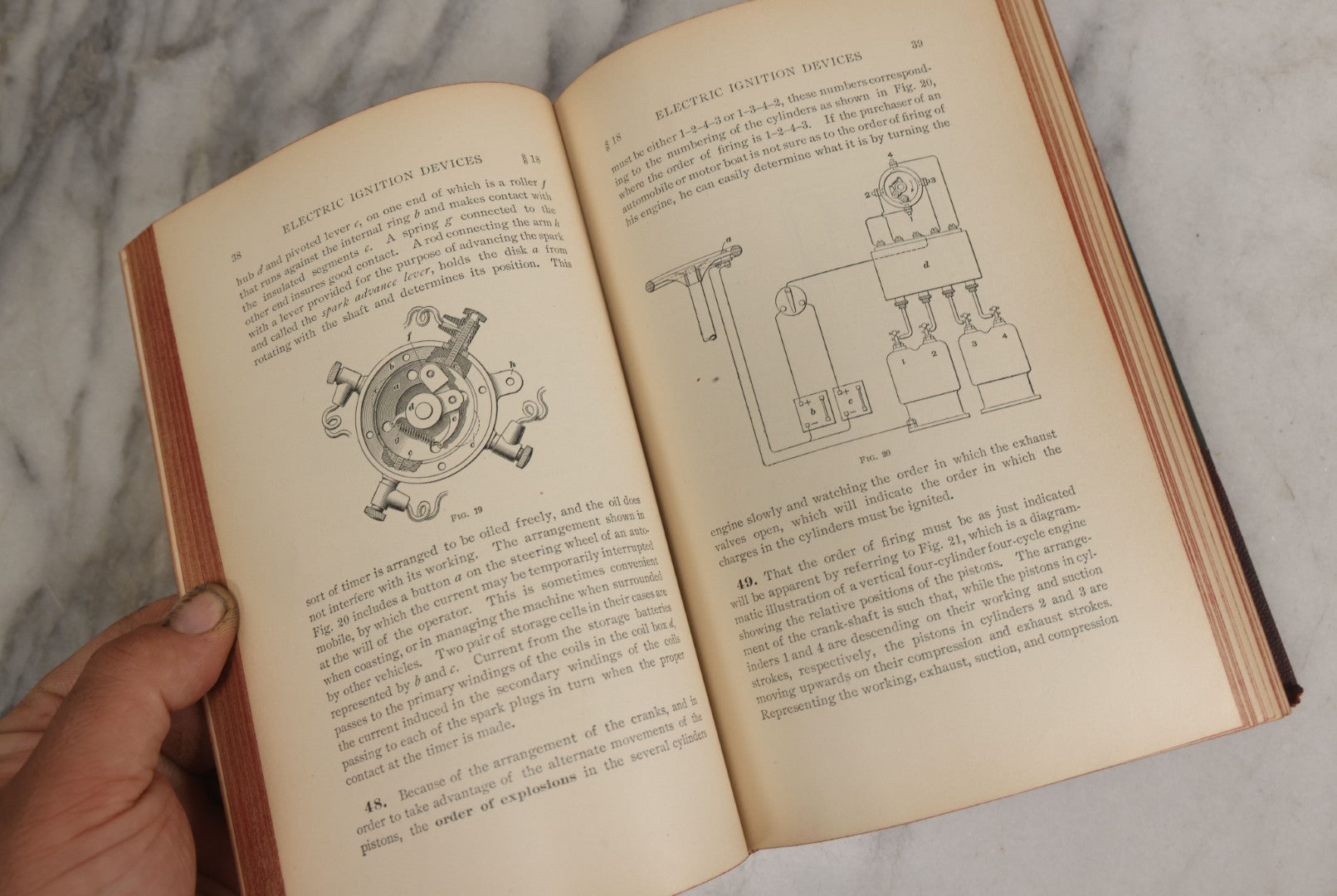 Lot 161 - "International Library Of Technology: Carburetors, Electric Ignition Devices, Automobile And Marine Engine Auxiliaries, [Etc.]" Antique Book With Technical Illustrations And More, Copyright 1907 By International Textbook Company, Scranton