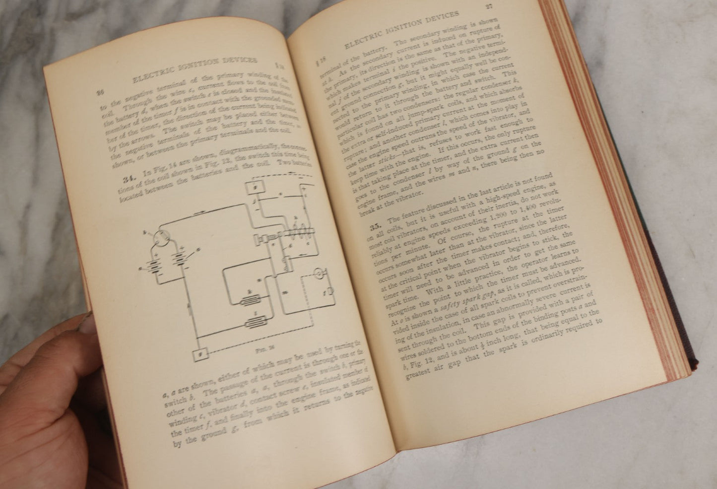 Lot 161 - "International Library Of Technology: Carburetors, Electric Ignition Devices, Automobile And Marine Engine Auxiliaries, [Etc.]" Antique Book With Technical Illustrations And More, Copyright 1907 By International Textbook Company, Scranton