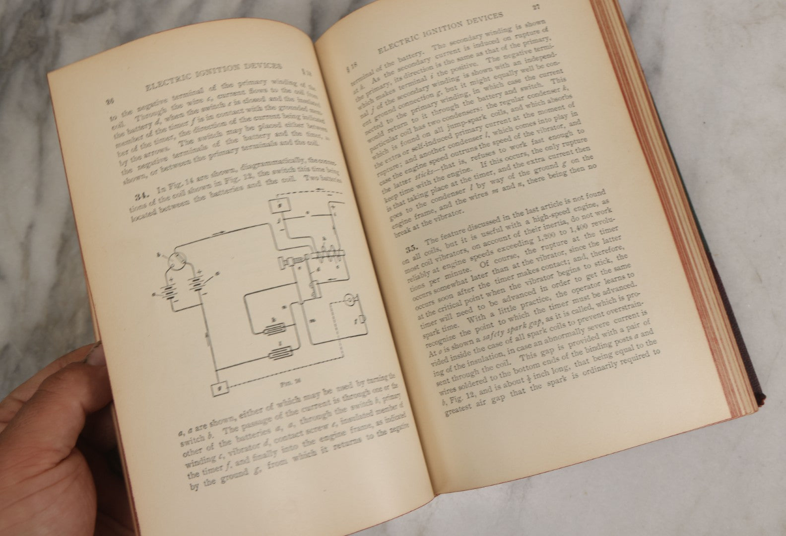 Lot 161 - "International Library Of Technology: Carburetors, Electric Ignition Devices, Automobile And Marine Engine Auxiliaries, [Etc.]" Antique Book With Technical Illustrations And More, Copyright 1907 By International Textbook Company, Scranton