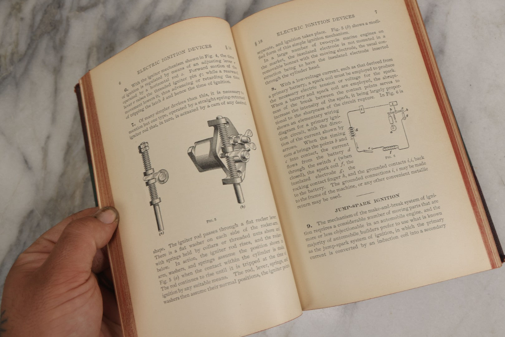 Lot 161 - "International Library Of Technology: Carburetors, Electric Ignition Devices, Automobile And Marine Engine Auxiliaries, [Etc.]" Antique Book With Technical Illustrations And More, Copyright 1907 By International Textbook Company, Scranton