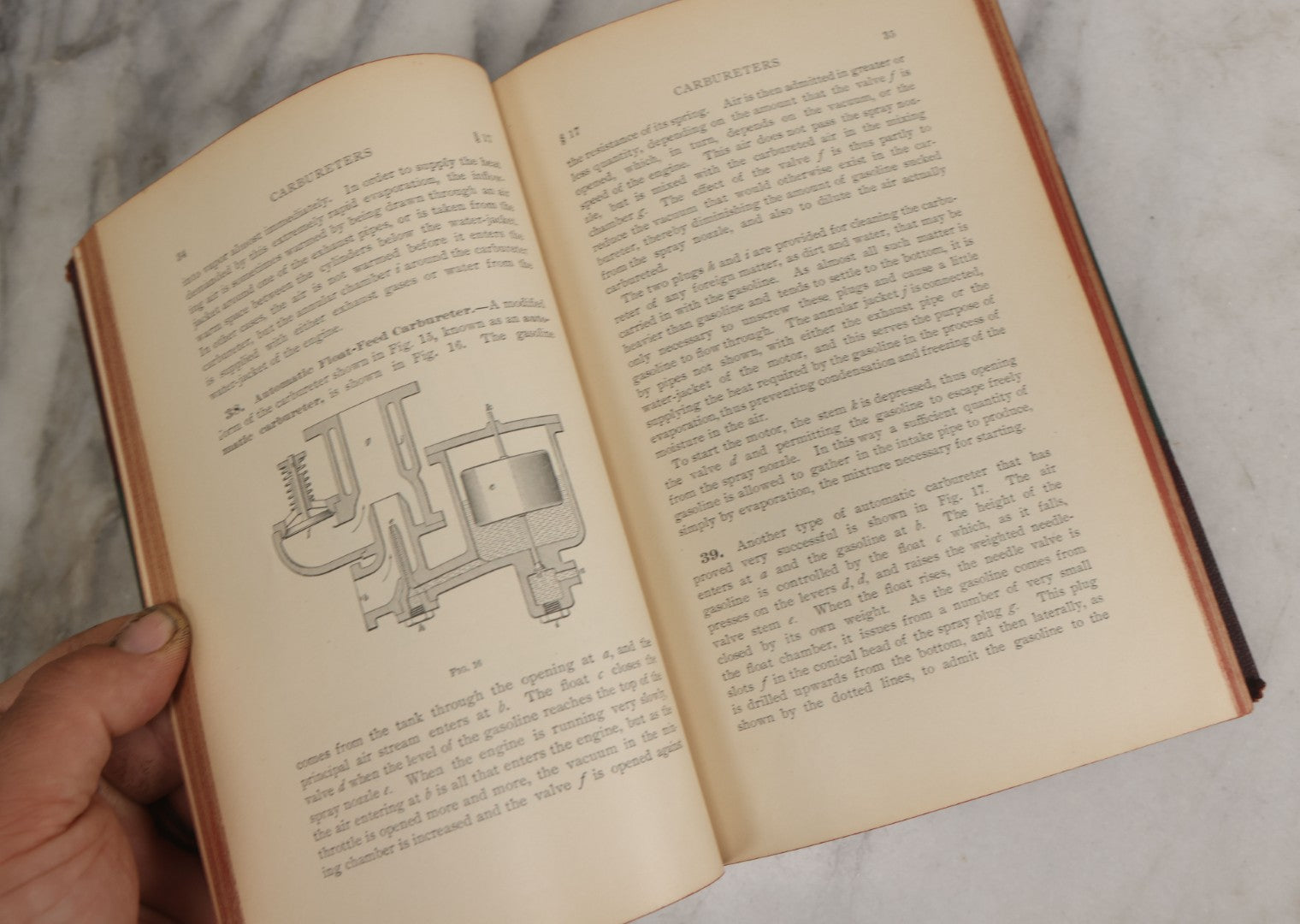 Lot 161 - "International Library Of Technology: Carburetors, Electric Ignition Devices, Automobile And Marine Engine Auxiliaries, [Etc.]" Antique Book With Technical Illustrations And More, Copyright 1907 By International Textbook Company, Scranton