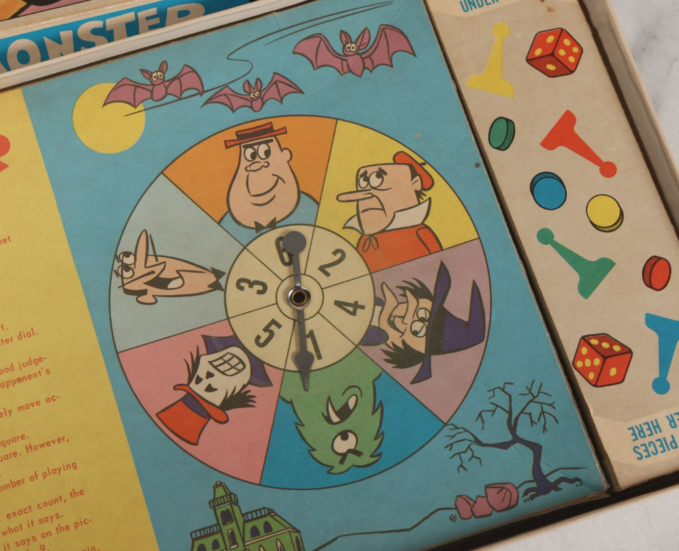 Lot 163 - Vintage "Milton The Monster Game" Board Game By Milton Bradley Company, No. 4644, Springfield, Massachusetts, Copyright 1966, With Board And Game Pieces