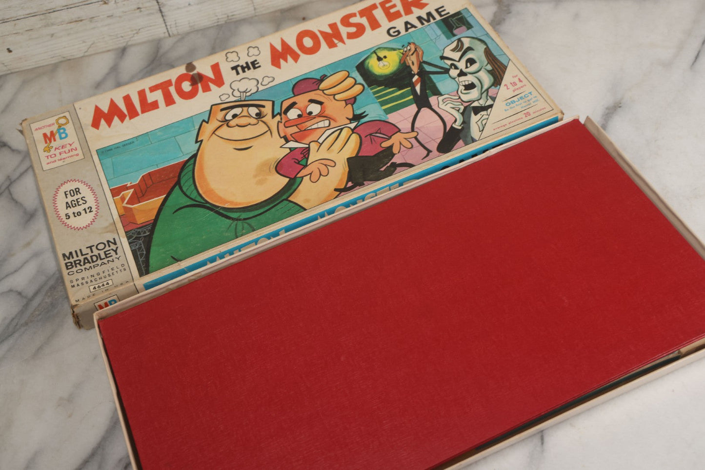 Lot 163 - Vintage "Milton The Monster Game" Board Game By Milton Bradley Company, No. 4644, Springfield, Massachusetts, Copyright 1966, With Board And Game Pieces
