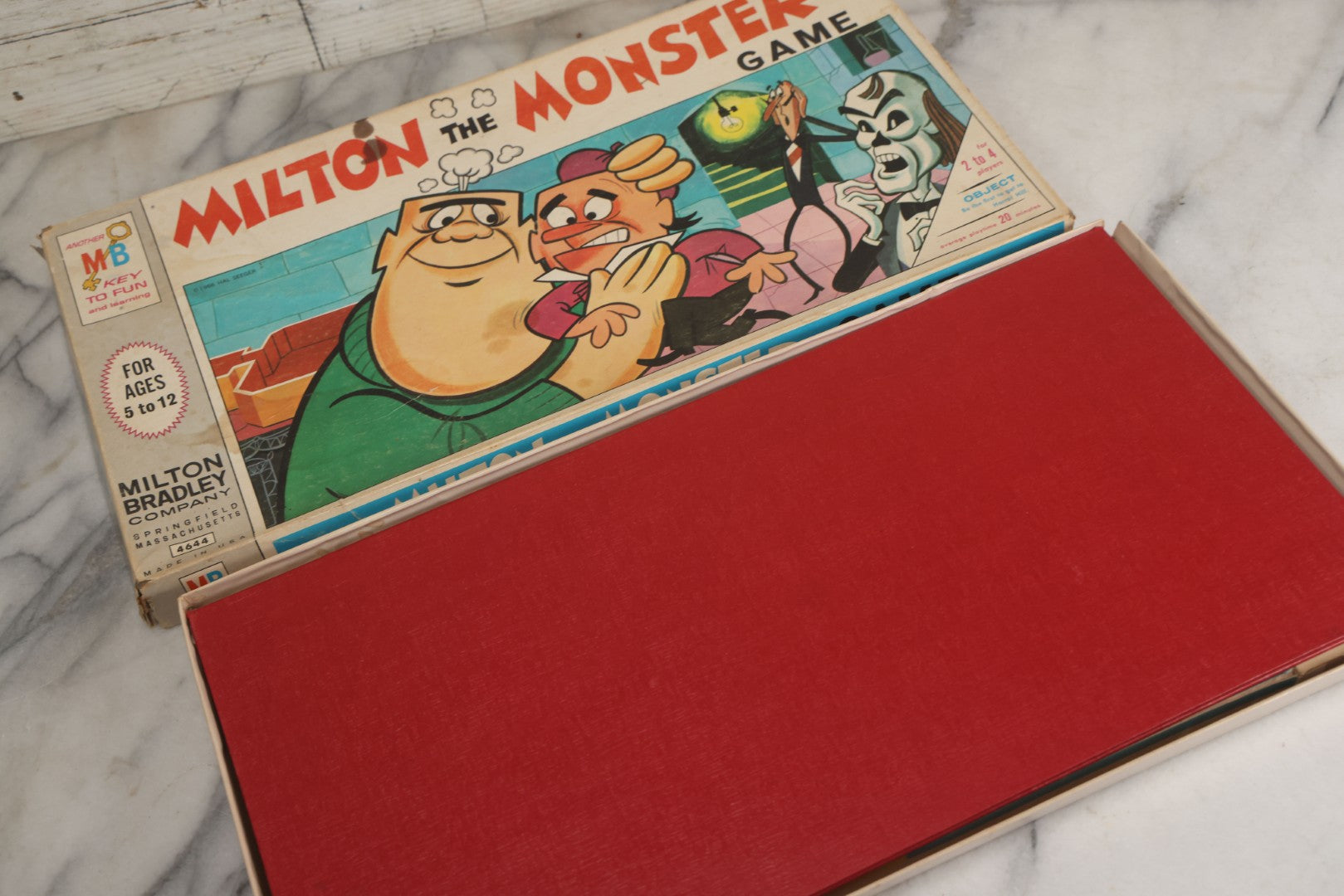 Lot 163 - Vintage "Milton The Monster Game" Board Game By Milton Bradley Company, No. 4644, Springfield, Massachusetts, Copyright 1966, With Board And Game Pieces