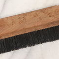 Lot 050 - Antique Folk Art Pyrography Wood Burned Wooden Handled Brush With Custom Decoration Of Young Man Holding A Large Goose, And A Bird On A Branch