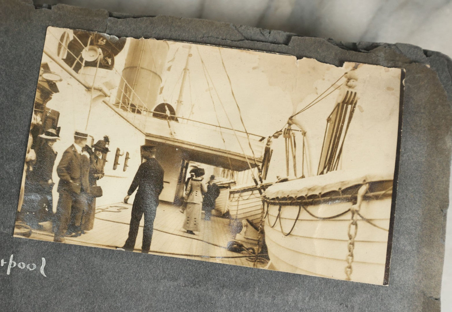 Lot 055 - Antique Snapshot Photo Album, Titled "Seeing Europe By Automobile, 1912" Well-Documented Album Containing 175+ Photographs Including Transatlantic Ocean Trip And Tour Of Europe With Dozens Of Handwritten Captions, Note Cover Detached