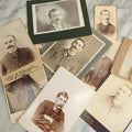 Lot 085 - Grouping Of Ten Antique Boarded Cabinet Card And C.D.V. Photographs Of Men With A Diverse Array Of Mustaches