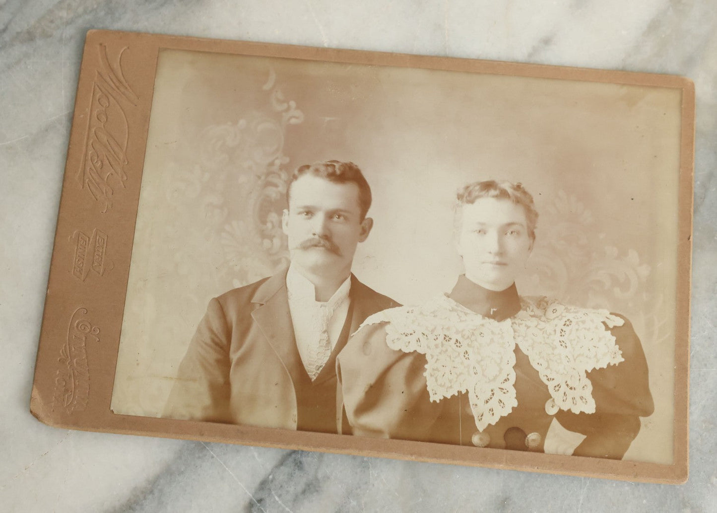 Lot 085 - Grouping Of Ten Antique Boarded Cabinet Card And C.D.V. Photographs Of Men With A Diverse Array Of Mustaches