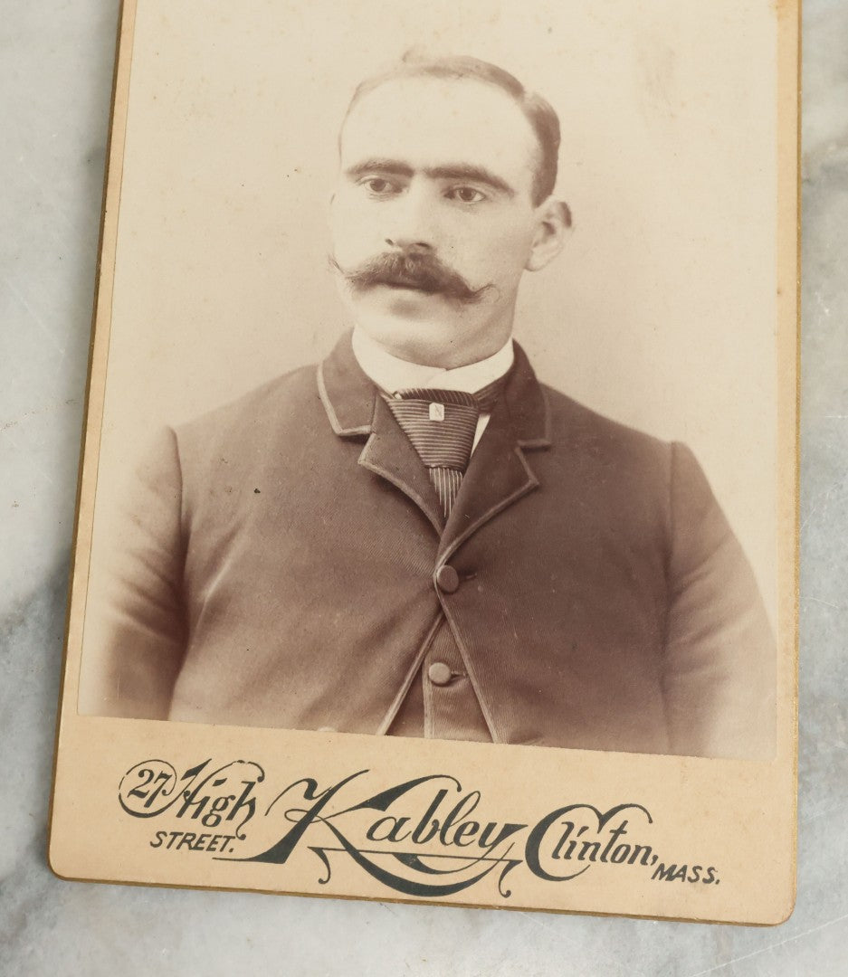 Lot 085 - Grouping Of Ten Antique Boarded Cabinet Card And C.D.V. Photographs Of Men With A Diverse Array Of Mustaches