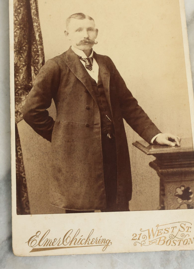 Lot 085 - Grouping Of Ten Antique Boarded Cabinet Card And C.D.V. Photographs Of Men With A Diverse Array Of Mustaches
