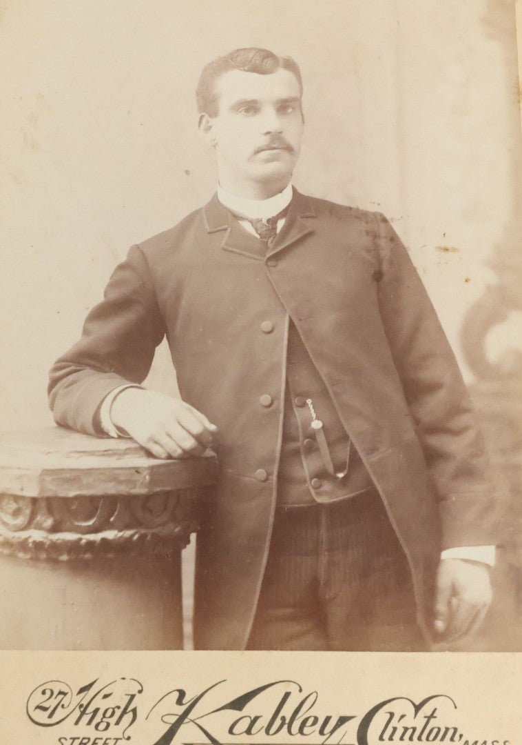 Lot 085 - Grouping Of Ten Antique Boarded Cabinet Card And C.D.V. Photographs Of Men With A Diverse Array Of Mustaches