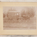 Lot 085 - Antique Boarded Photograph Of Horsedrawn Delivery Wagon Advertising Butter, Buttermilk, Corn, And Crackers