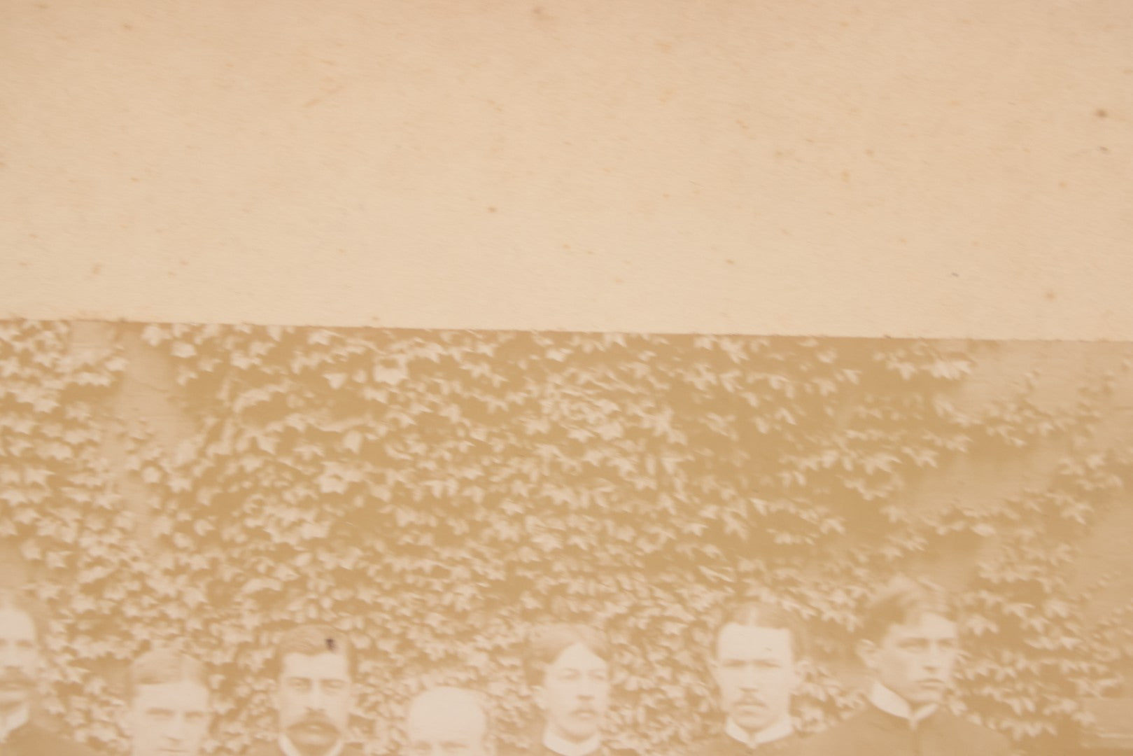 Lot 092 - Antique Boarded Photograph Of Group Of Seven Men In Formal Dress, Likely Military Cadets, Insignia On Collar Says "B.H."