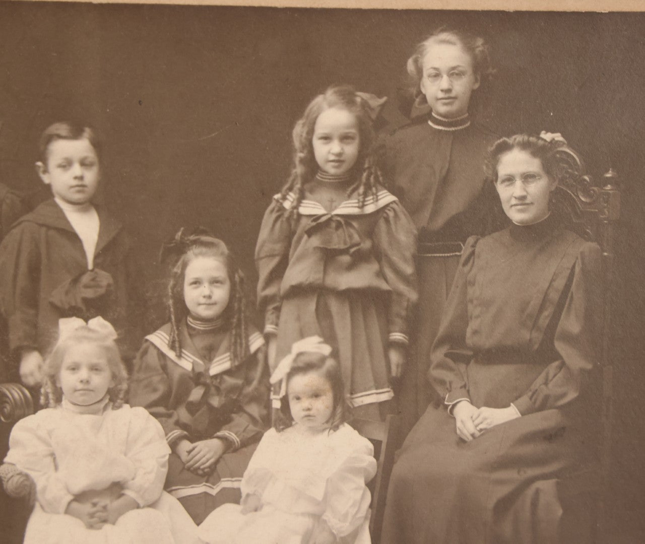 Lot 093 - Antique Boarded Photograph Of Man In Salvation Army Formal Uniform Seated With Family, J.E. Purdy & Co., Photographer, Boston
