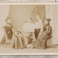 Lot 094 - Antique Cabinet Card Photograph Of Matriarch And Her Family And A Very Well Behaved Dog, Identified On Verso As Norah Stacy Lynn, J.R. Perkins, Photographer, Milford, New Hampshire