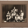 Lot 095 - Vintage Photograph In Paper Frame Of Girls Basketball Team Posing With Coaches, Trophy, And Basketball Marked C.H.S. 1926, Likely Catawissa High School, Phillips, Photographer, Bloomsburg, Eagles-Mere, & Danville, Pennsylvania
