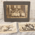 Lot 096 - Grouping Of Three Antique School Class Photos Including A Boarded Photograph Of Students And Their Teacher And Two Unmounted Photos Of The Integrated Upper Grades Of A Two Room Schoolhouse