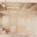 Lot 097 - Antique Boarded Photograph Of Opulent Interior Of Buffet Smoking Railroad Car "Columbus"