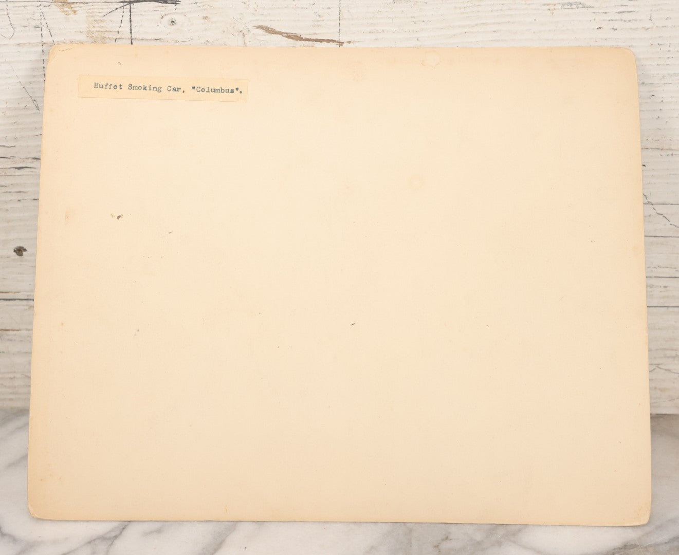 Lot 097 - Antique Boarded Photograph Of Opulent Interior Of Buffet Smoking Railroad Car "Columbus" 