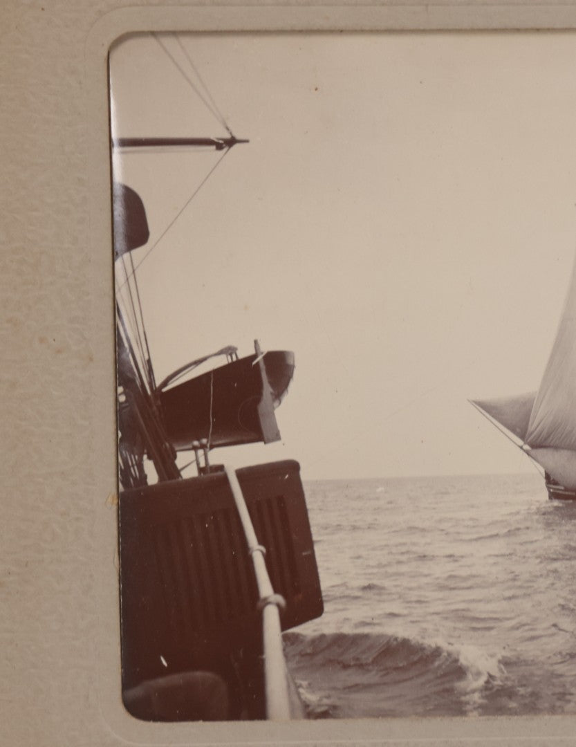 Lot 098 - Antique Photograph In Paper Slip Frame Of Lateen-Rigged Sailing Vessel, Possibly A Dhow (Indian Ocean Region Coastal Trading Ship)