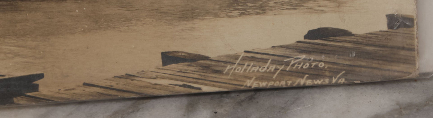 Lot 099 - Vintage Boarded "Yardlong" Photograph Of U.S.S. Matsonia And Her Crew, Holladay Photo, Newport News, Virginia