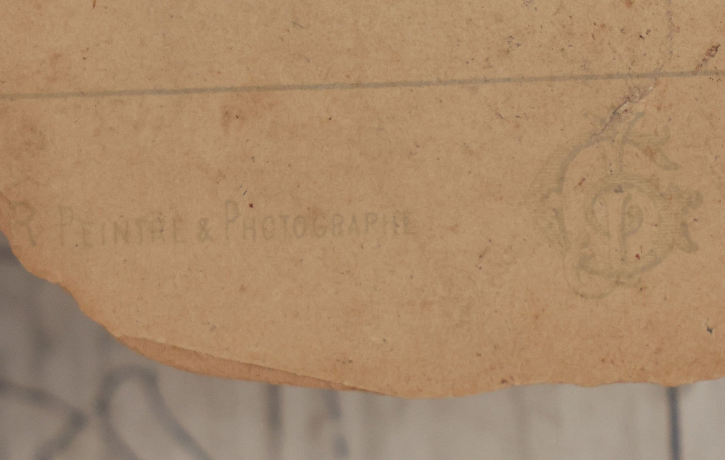 Lot 100 - Antique Boarded Photograph Of Person Sitting At Gravesite Identified As "An Arab Tomb", Partial Photographer Mark And Monogram On Photo Board, Out Of Algeria, Note Losses And Cracking Throughout Photo And Board, Poor Condition