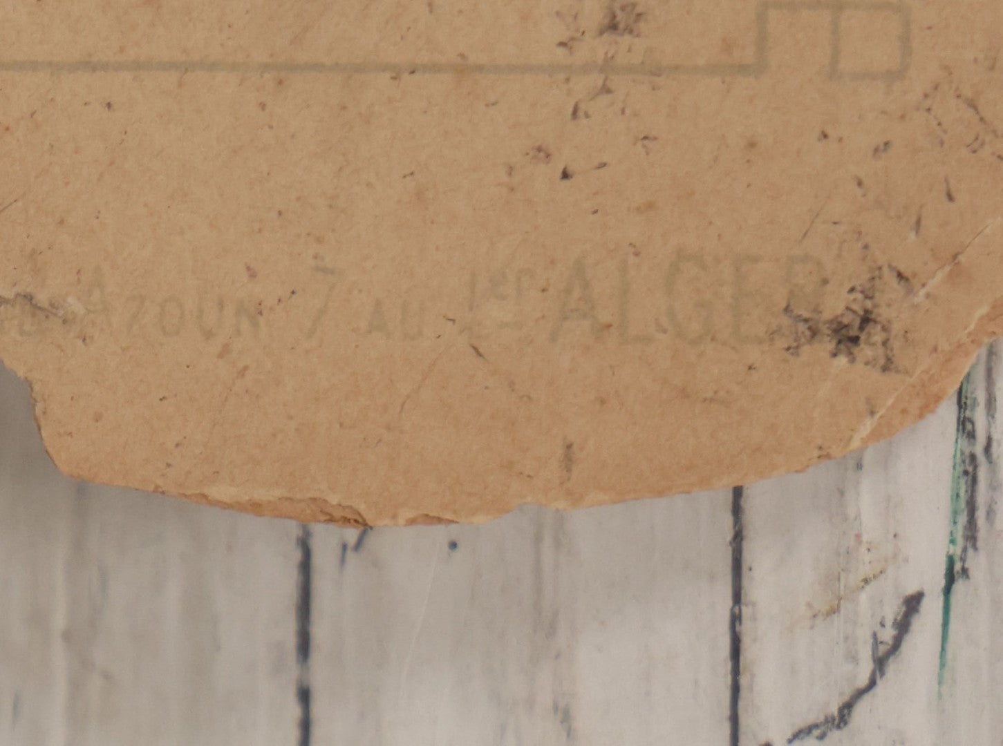Lot 100 - Antique Boarded Photograph Of Person Sitting At Gravesite Identified As "An Arab Tomb", Partial Photographer Mark And Monogram On Photo Board, Out Of Algeria, Note Losses And Cracking Throughout Photo And Board, Poor Condition
