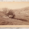Lot 108 - Antique Boarded Photograph Of Hillside New England Farm With Farmhouse, Barn, Stone Wall, Fence, Horse, And More Visible, J. Brodie Smith, Photographer, Manchester New Hampshire
