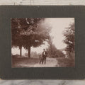 Lot 118 - Antique Boarded Photograph Of Amos Barton Posing With Young Robert Goss On Tree Lined Dirt Path