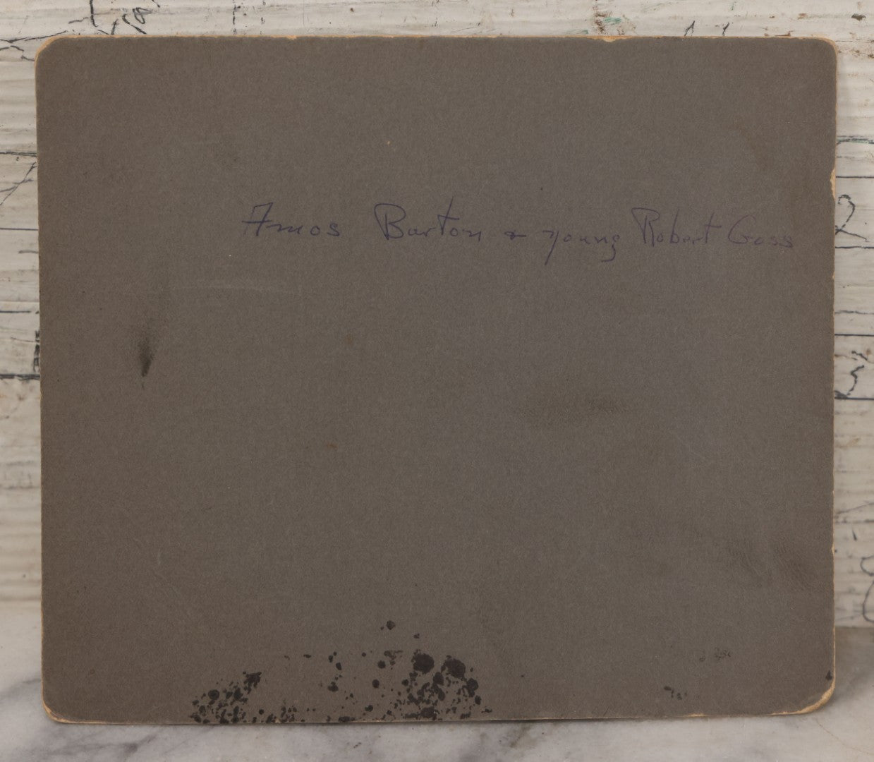 Lot 118 - Antique Boarded Photograph Of Amos Barton Posing With Young Robert Goss On Tree Lined Dirt Path