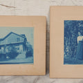 Lot 119 - Pair Of Antique Cyanotype Boarded Photographs Of Alice Esther Stowell, Posing Outside 156 Orange Grove Avenue, Pasadina, California, April 1899, With Detailed Idenfitication on Verso