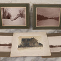 Lot 121 - Grouping Of Five Antique Boarded Photographs Including Blizzard Aftermath, Governor Charles N. Herreid's Home In Eureka, South Dakota, Riverside Homes, And Frozen River