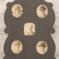 Lot 124 - Antique Paper Frame With Five Photographs Of Same Man With Mustache In Different Poses Including In Profile And Four Shots With Bowler Hat