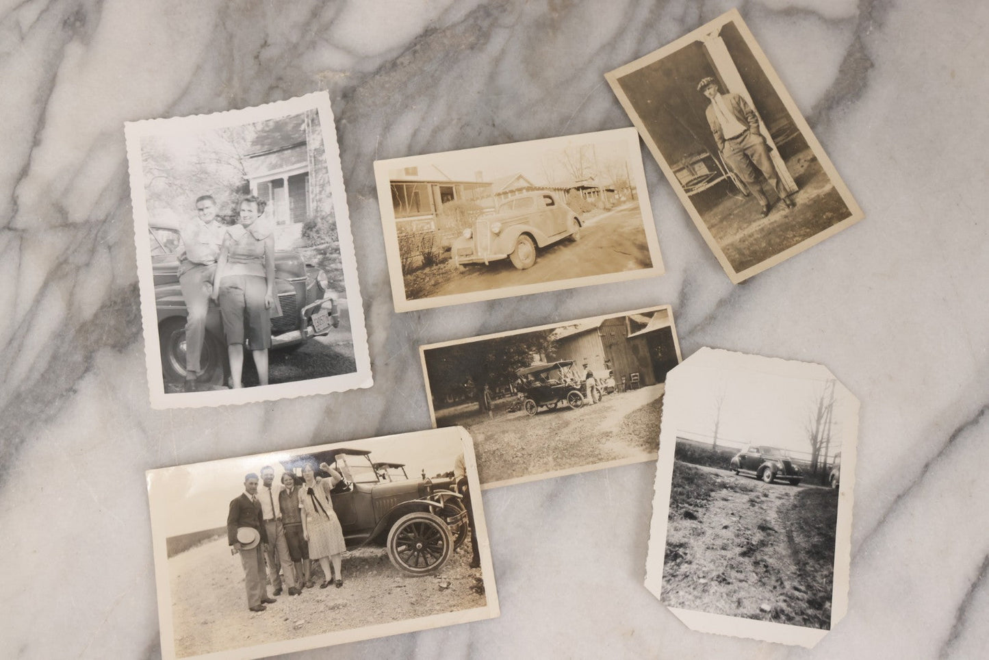 Lot 138 - Grouping Of 35 Vintage Snapshots Of People Posing With Cars And Automobiles From All Eras Of The 20th Century, 1920 to 1980