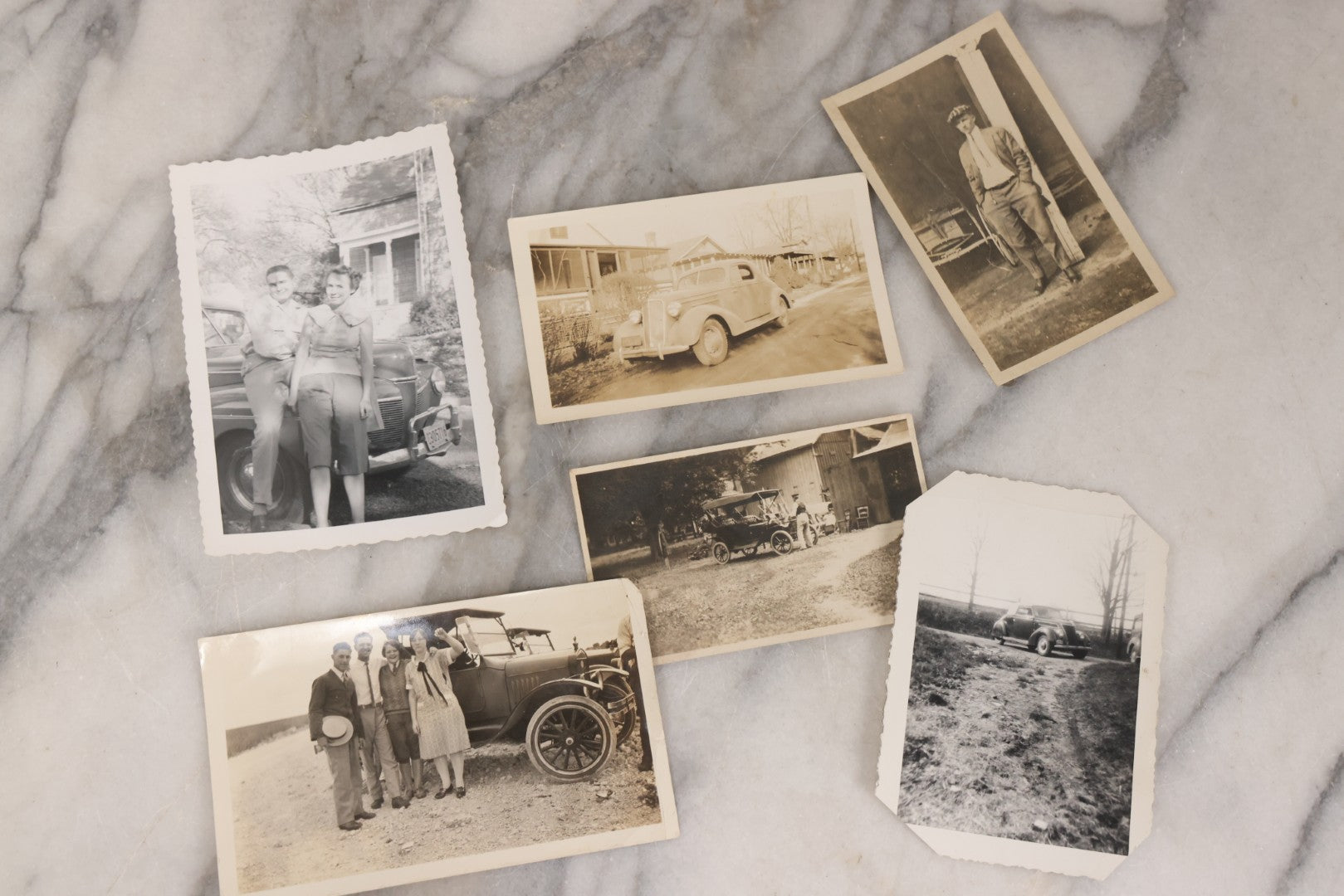 Lot 138 - Grouping Of 35 Vintage Snapshots Of People Posing With Cars And Automobiles From All Eras Of The 20th Century, 1920 to 1980