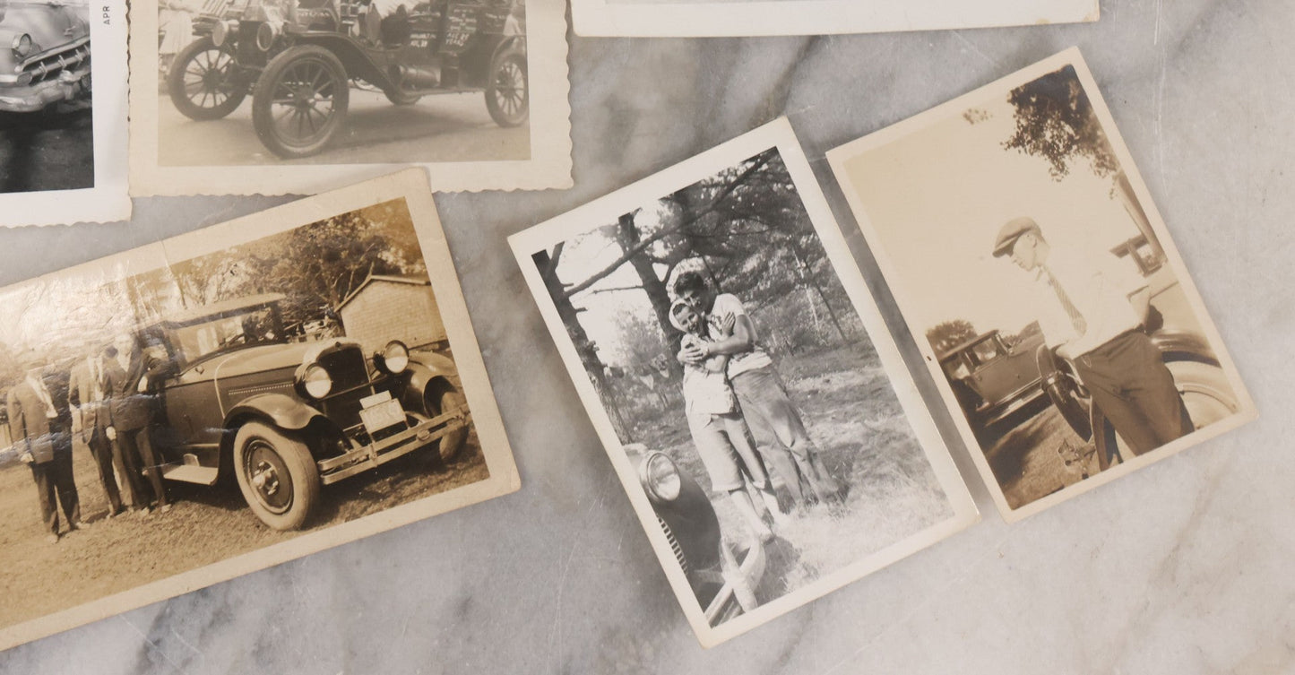 Lot 138 - Grouping Of 35 Vintage Snapshots Of People Posing With Cars And Automobiles From All Eras Of The 20th Century, 1920 to 1980