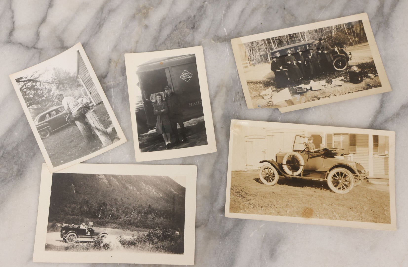 Lot 138 - Grouping Of 35 Vintage Snapshots Of People Posing With Cars And Automobiles From All Eras Of The 20th Century, 1920 to 1980