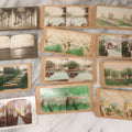 Lot 140 - Grouping Of 12 Antique Stereocards Including Many Handcolored Examples Of Parks And Flower Arrangements, Others