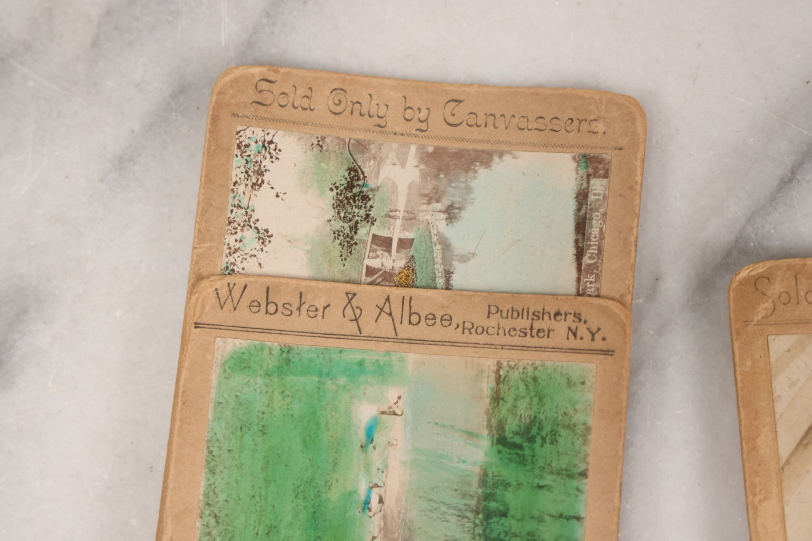 Lot 140 - Grouping Of 12 Antique Stereocards Including Many Handcolored Examples Of Parks And Flower Arrangements, Others