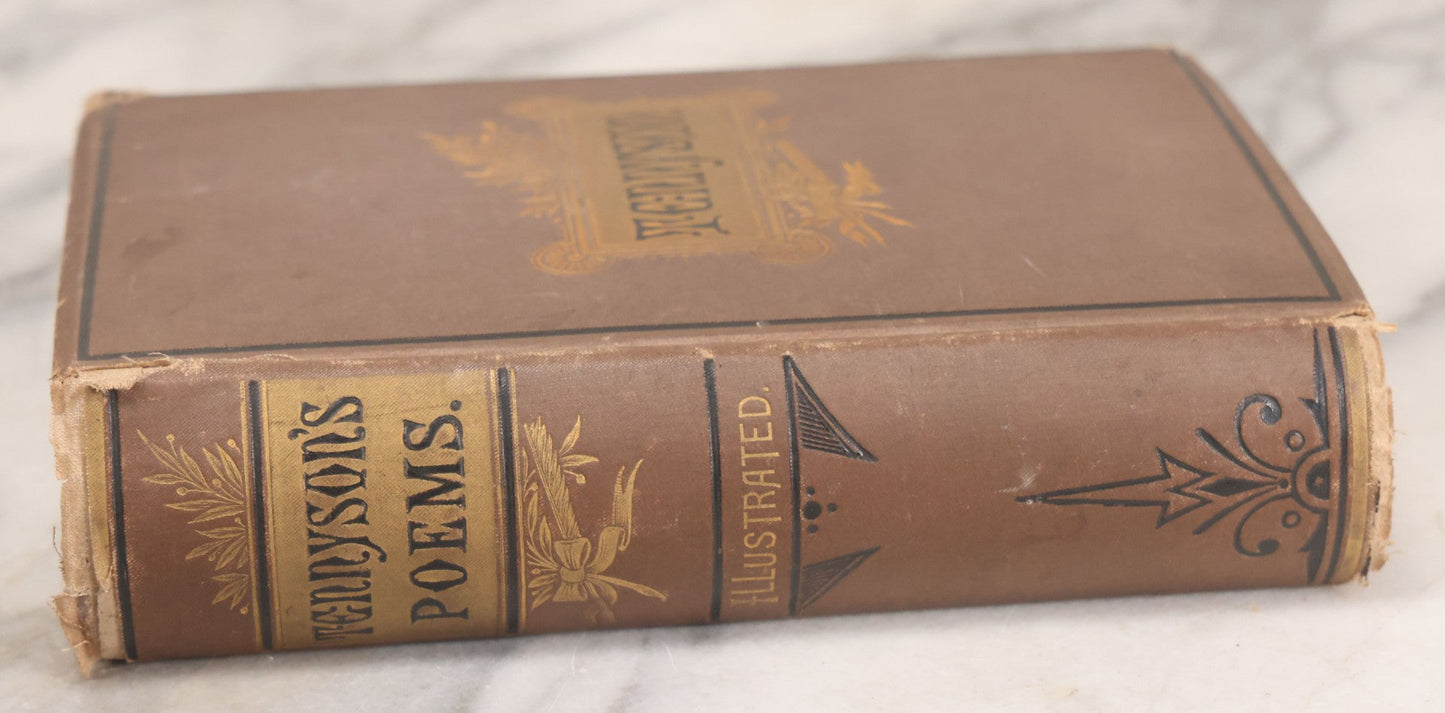Lot 152 - "The Poetical Works Of Alfred Tennyson, Poet Laureat" Antique Poetry Book, Complete Edition, Illustrated By Gustave Dore And Others, The Manhattan Printing And Publishing Co., New York, 1879