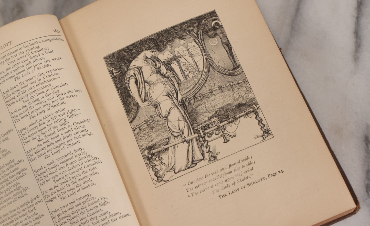 Lot 152 - "The Poetical Works Of Alfred Tennyson, Poet Laureat" Antique Poetry Book, Complete Edition, Illustrated By Gustave Dore And Others, The Manhattan Printing And Publishing Co., New York, 1879