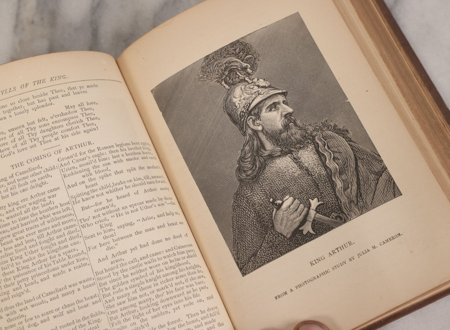 Lot 152 - "The Poetical Works Of Alfred Tennyson, Poet Laureat" Antique Poetry Book, Complete Edition, Illustrated By Gustave Dore And Others, The Manhattan Printing And Publishing Co., New York, 1879