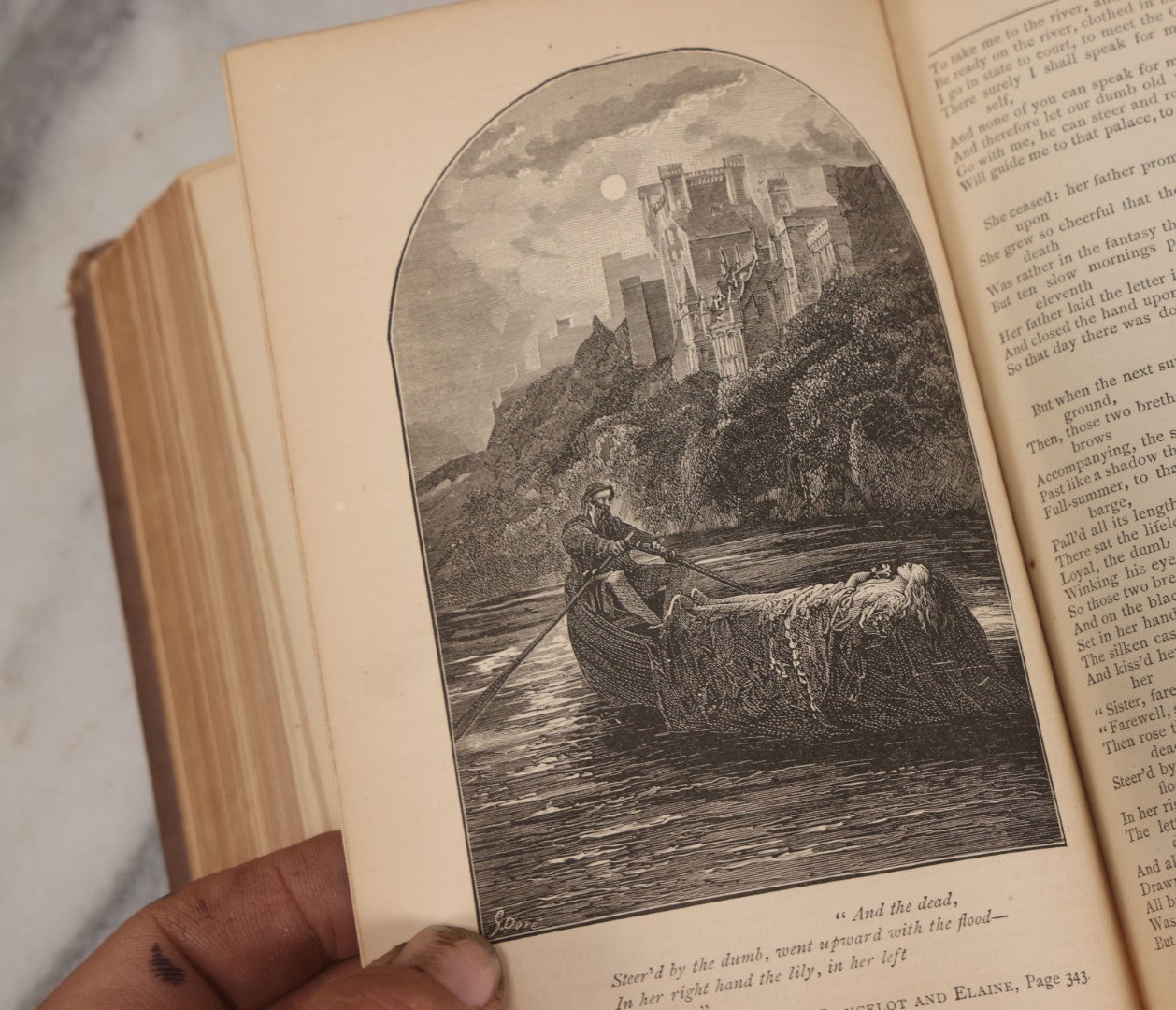 Lot 152 - "The Poetical Works Of Alfred Tennyson, Poet Laureat" Antique Poetry Book, Complete Edition, Illustrated By Gustave Dore And Others, The Manhattan Printing And Publishing Co., New York, 1879